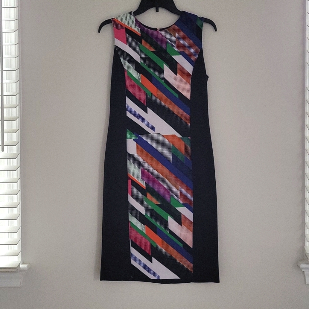 CALVIN KLEIN Geometric Pencil Dress Size 4